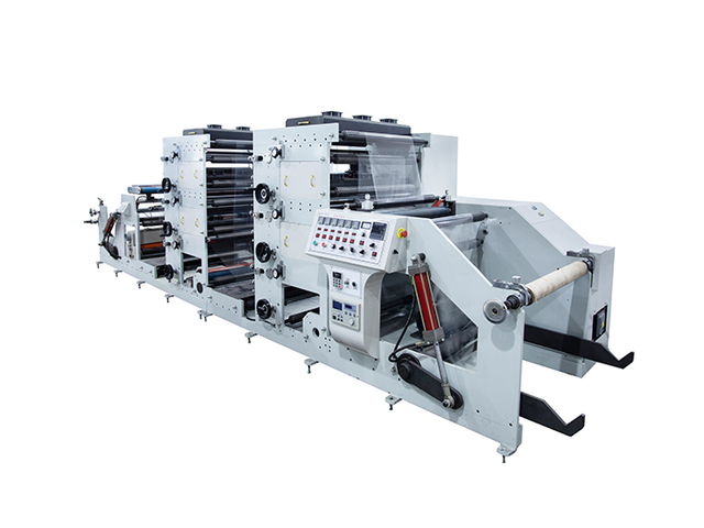 Novo modelo de alta qualidade 3 + 3 cores 650 largura de papel revestido máquina de impressão flexográfica 